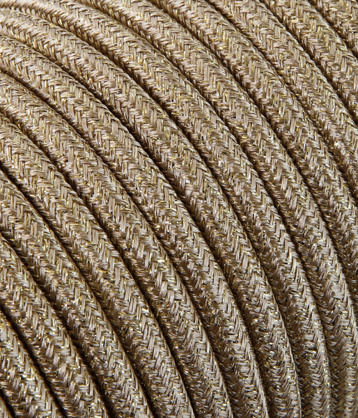 Textilkabel Gold Metallic TO458, 3 x 0,75mm²