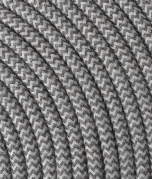 Textilkabel Filz/ Carbon Grau "Zick-Zack" TO413|TO443, 3 x 0,75mm²