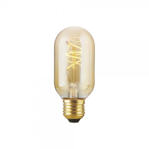 LED E27 Slim Flex Filament Rohr T45x110mm 230V 470Lm 4.2W 2200K Gold Dimmbar