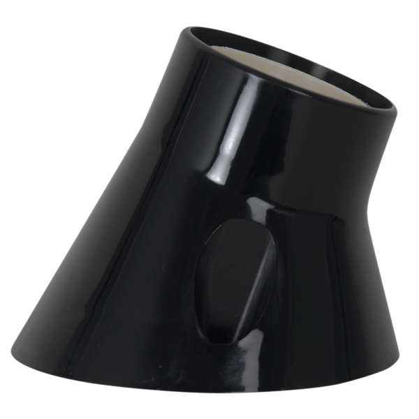 Aufbaufassung E27 Thermoplast schräg Schwarz