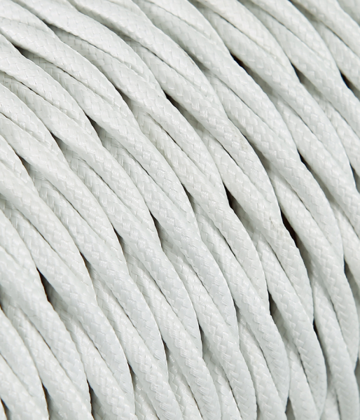 Textilkabel Weiss verdrillt TR3, 3 x 1,5mm²
