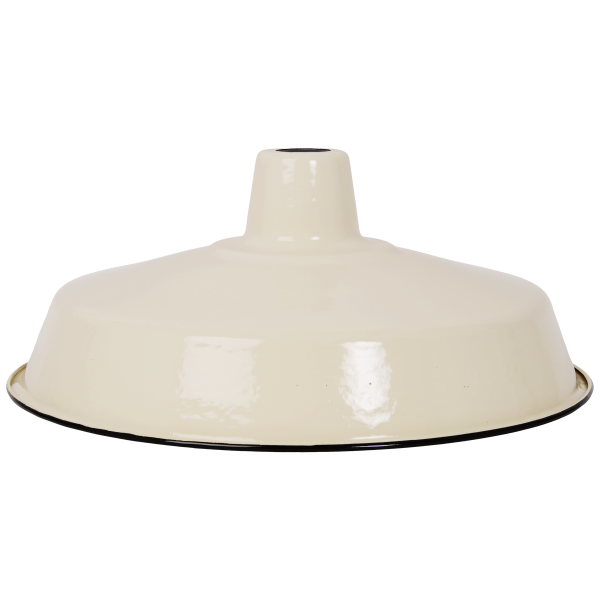 Emaille Lampenschirm XL Classic Panna