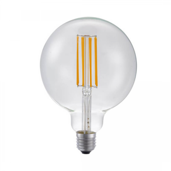 LED E27 Filament Globe G125x180mm 230V 600Lm 7W 2200K Klar Dimmbar