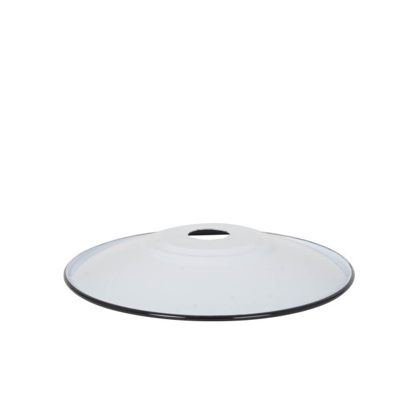 Emaille Lampenschirm Flat weiss