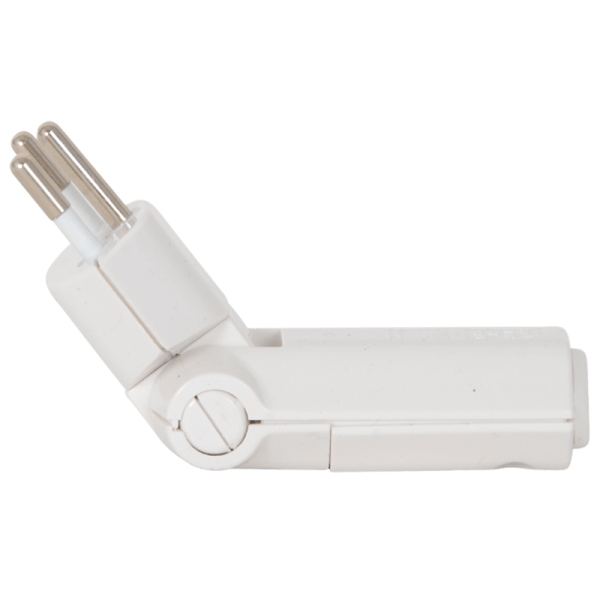 3-poliger Dreh-Winkelstecker T12 Weiss Konigs