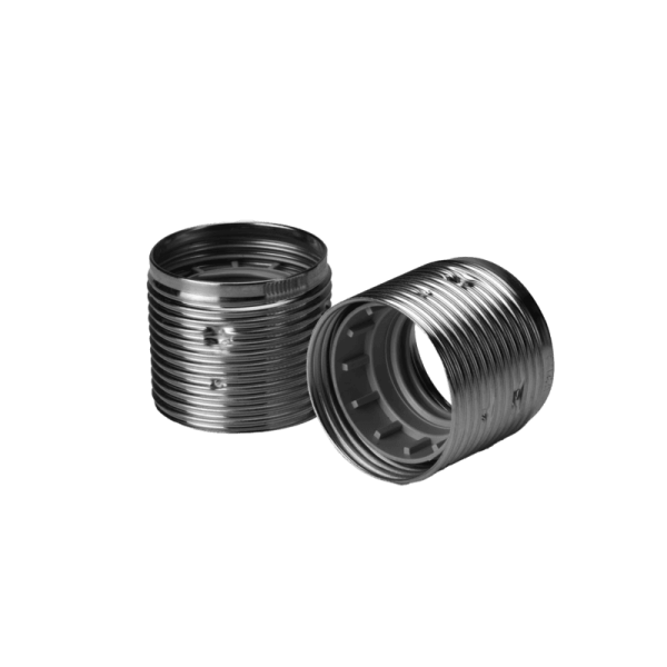 Outer Shell E27 mit Aussengewinde Stahl Vernickelt