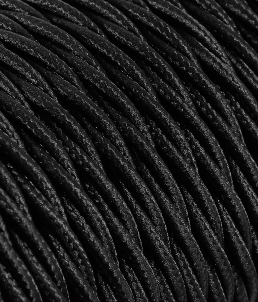 Textilkabel Schwarz verdrillt TR12, 2 x 0,75mm²