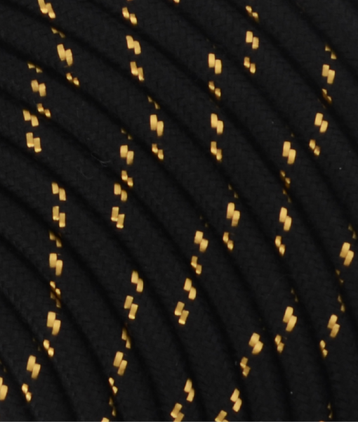 Textilkabel Gold/ Jeans schwarz "Stairway" TO68|TO414, 3 x 0,75mm²