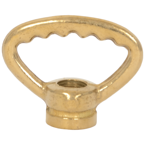 Öse oval mit M10-Gewinde brass