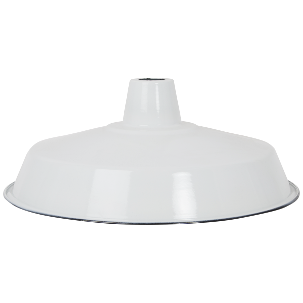 Emaille Lampenschirm XL Classic Weiss