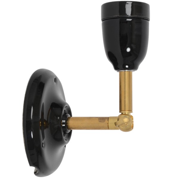 Wandlampe aus schwarzem Porzellan