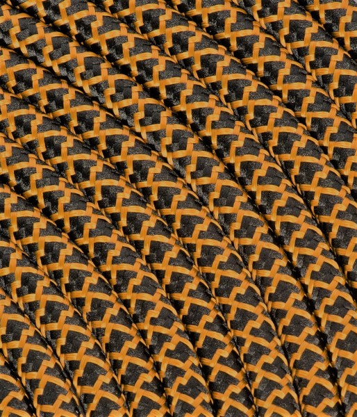 Textilkabel Schwarz/Kupfer "Caro" TO500, 3 x 0,75mm²