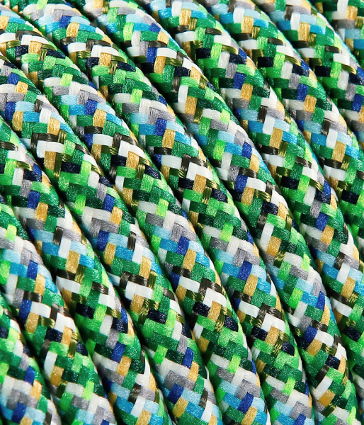 Textilkabel Pixel Grün TO305, 3 x 0,75mm²
