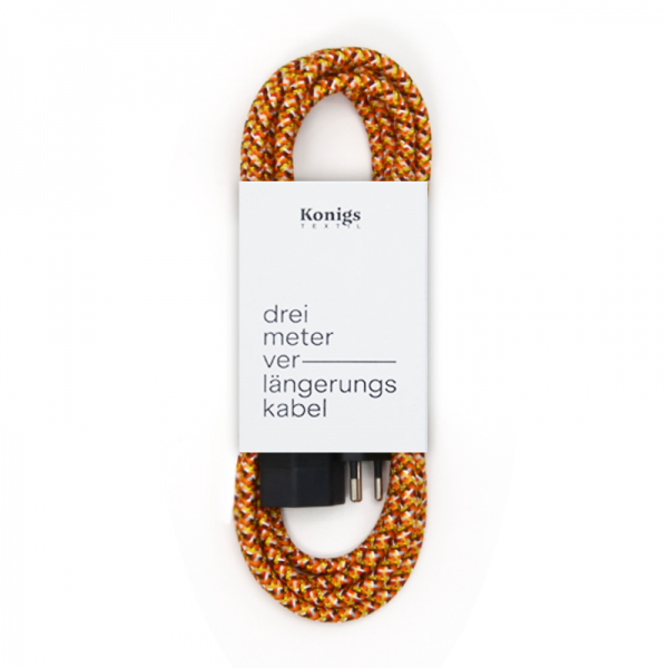 Verlängerungskabel Textil Pixel Orange TO301