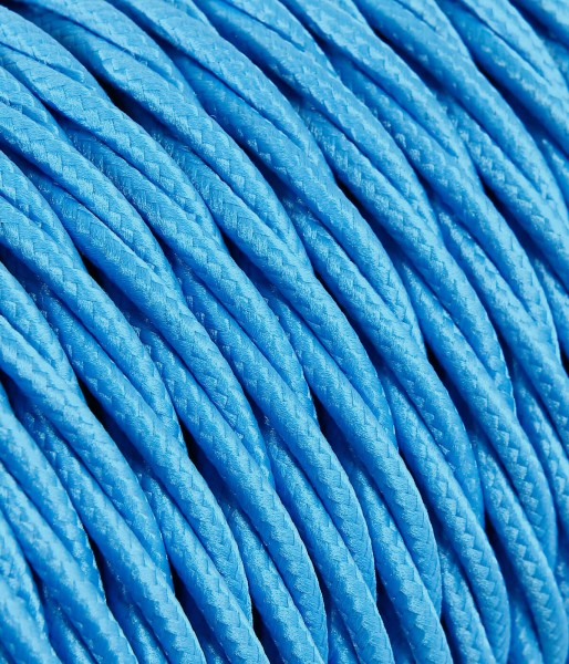 Textilkabel türkis verdrillt Konigs