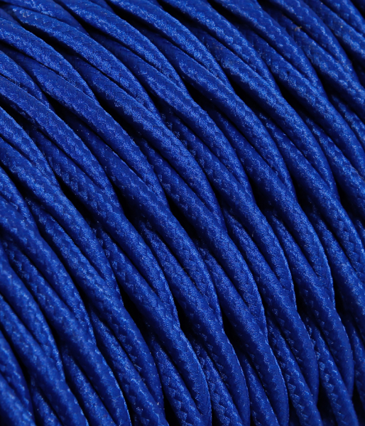 Textilkabel Blau verdrillt TR10, 3 x 0,75mm²