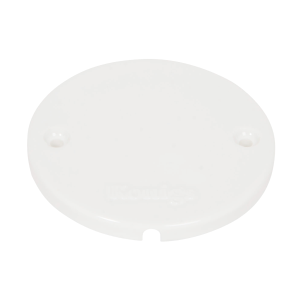 Porzellan Blinddeckel Weiss mit Auslass