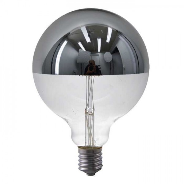 LED G125 Spiegelkopf silber 6.5W 470lm E27