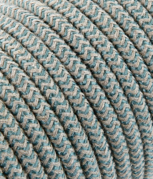 Textilkabel Sabbia/Salbei "Zick-Zack" TO451, 2 x 0,75mm²