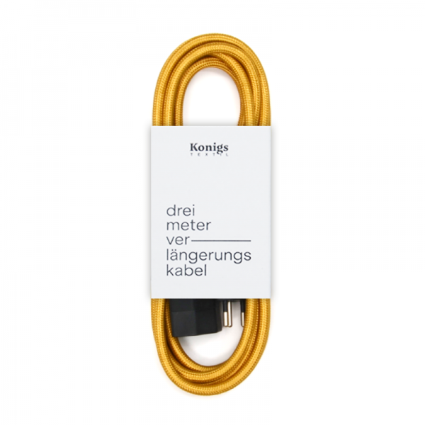 Verlängerungskabel Textil Gold TO68