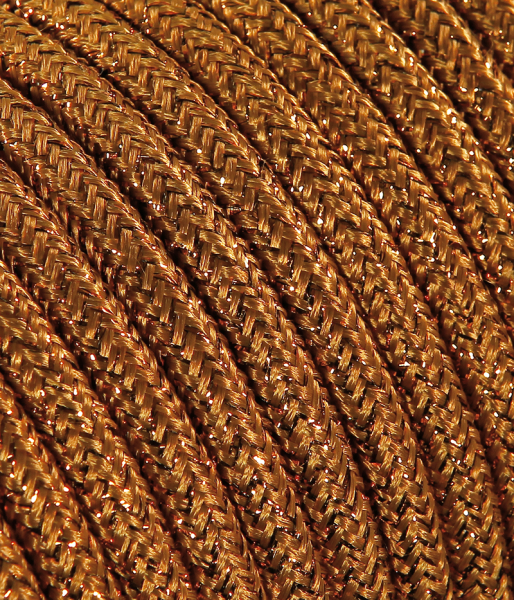 Textilkabel Kupfer metallic TO454, 2 x 0,75mm²