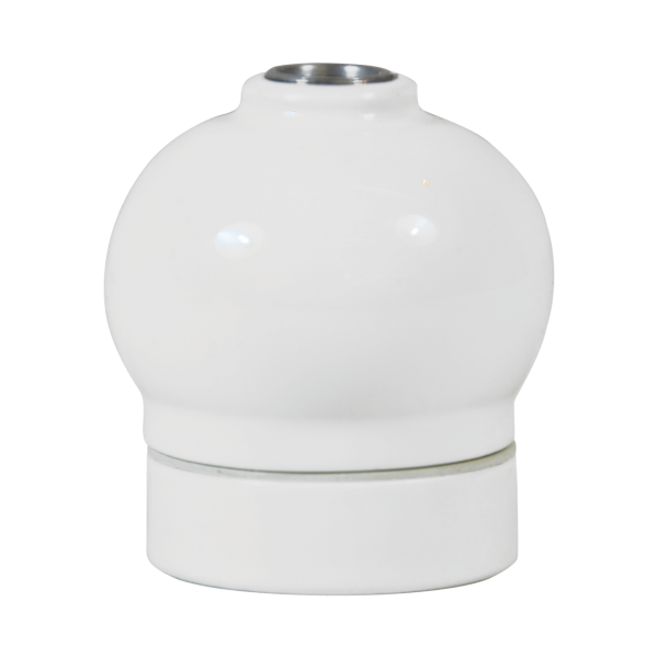 Lampenfassung E27 Porzellan "Round" Weiss
