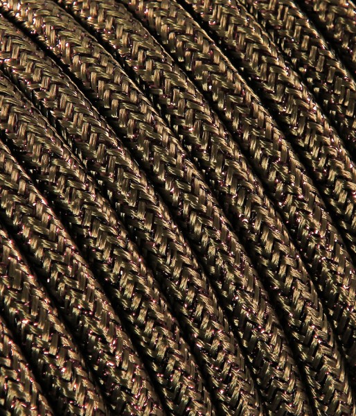 Textilkabel Braun metallic TO456, 2 x 0,75mm²